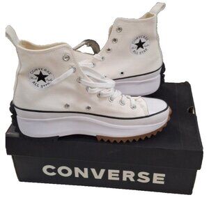 Converse Run Star Hike High Top Sneakers White/Black/Gum Shoes Size 8M/9.5W New